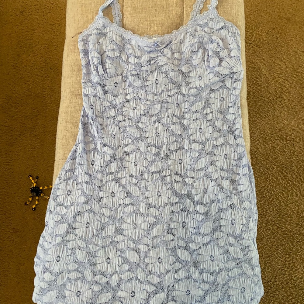 Aerie Light Blue Lace Dress